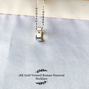 COPY - 18K Gold Vermeil roman numeral necklace